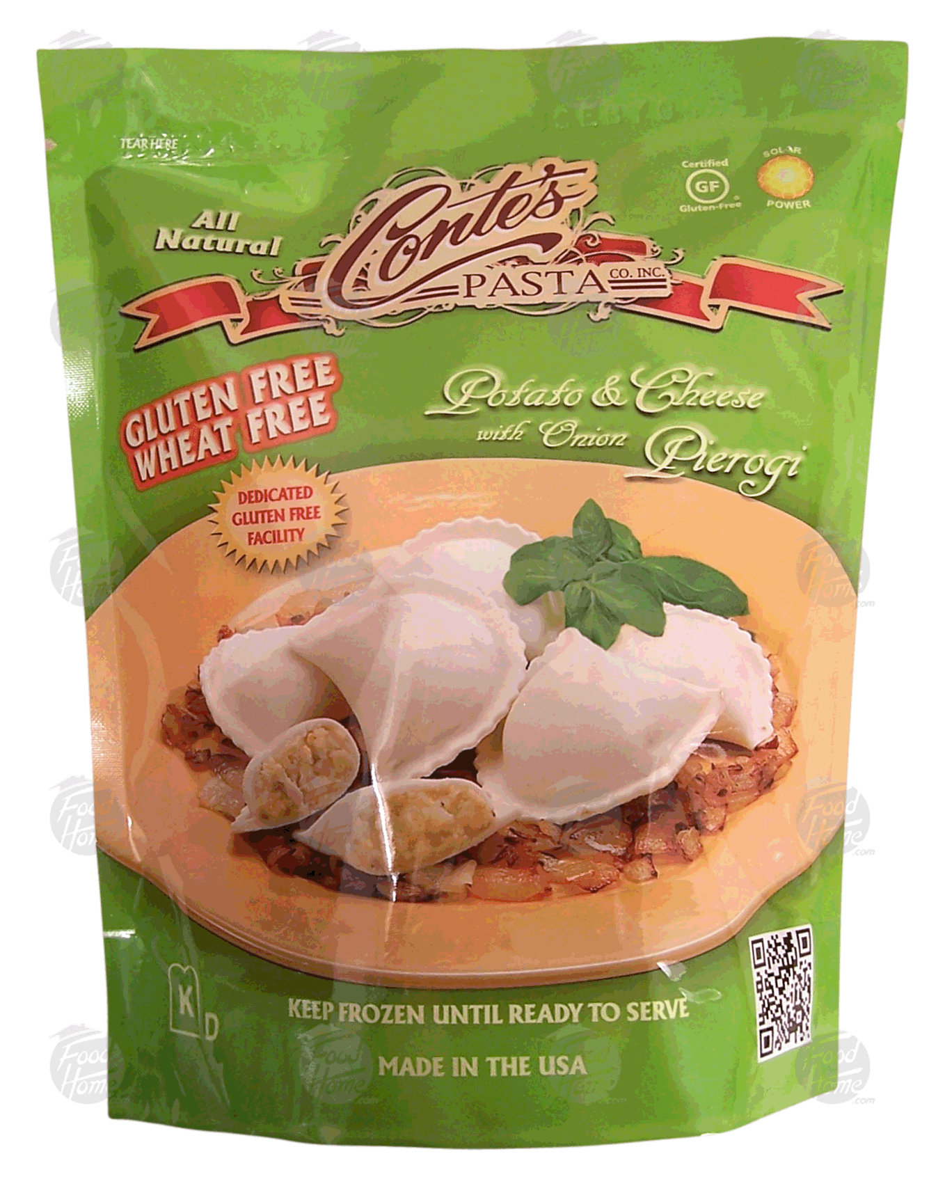 Conte's  potato & cheese with onion pierogi, gluten free, wheat free Full-Size Picture